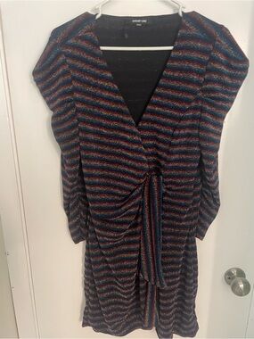 Sugarlips Multicolor Striped Knit Wrap Dress 🌈 Rainbow